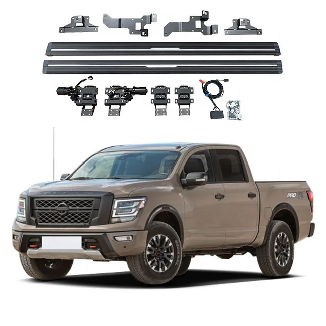 

Настроить внешние аксессуары из алюминиевого сплава, подножка для Nissan Titan 2020, электрическая сторона, шаг, двусторонняя ступенчатая
