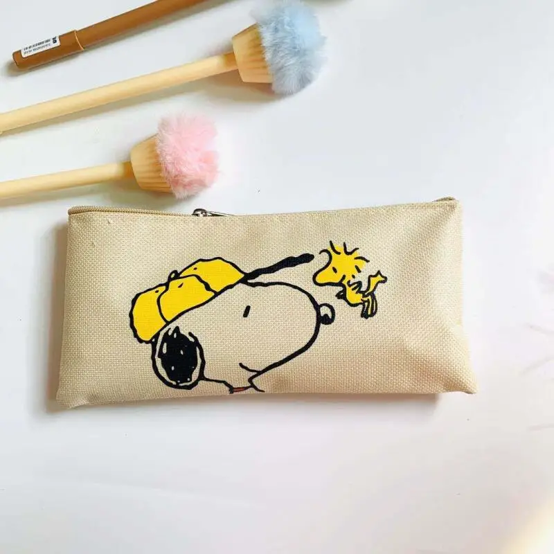 Snoopy Pencil Case Kawaii Large Capacity Oxford Cloth for Girls Boys Cartoon Puppy Pencilcase Pen Case Bag Pouch Stationery Gift