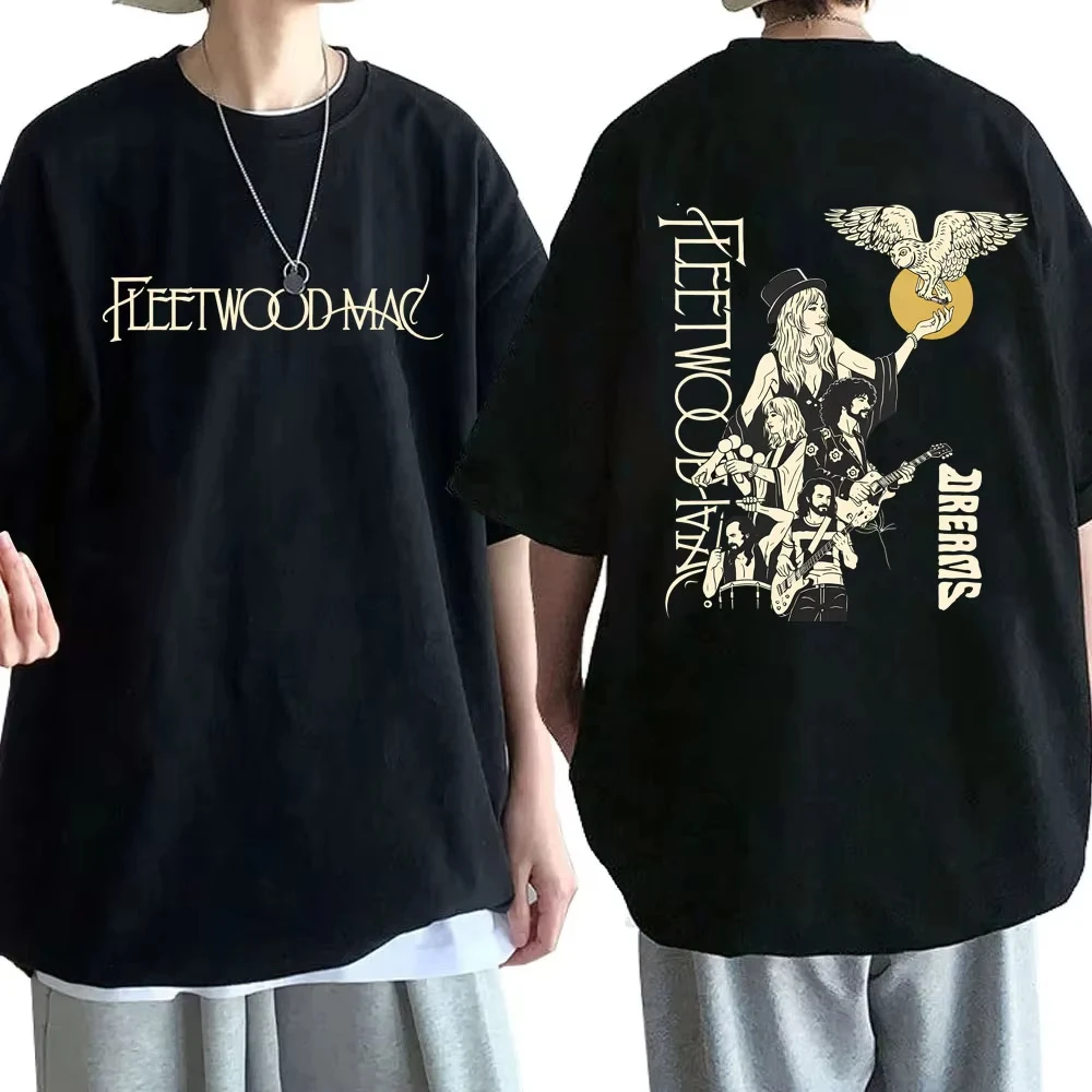 Rock Band Fleetwood Mac Rumours Dreams Graphic T Shirts Stevie Nicks T-shirt Men's Women Casual Short Sleeve Tees Streetwear
