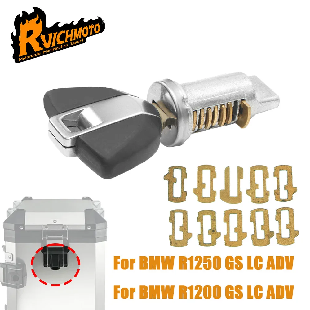 For BMW R1250GS R1200GS LC Trunk Top Saddle Box Key 1PC Motorcycle Key Cylinder Lock Cylinder Core Plug Trunk Saddlebag Top Case