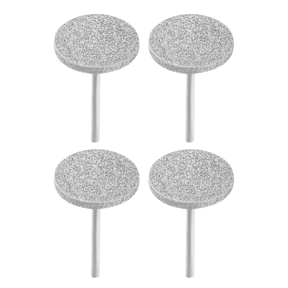 4 個電気ファイルドリルビットマニキュアツールポータブルネイルドリルプロフェッショナルネイルアートサンディングディスク交換用フラットヘッド