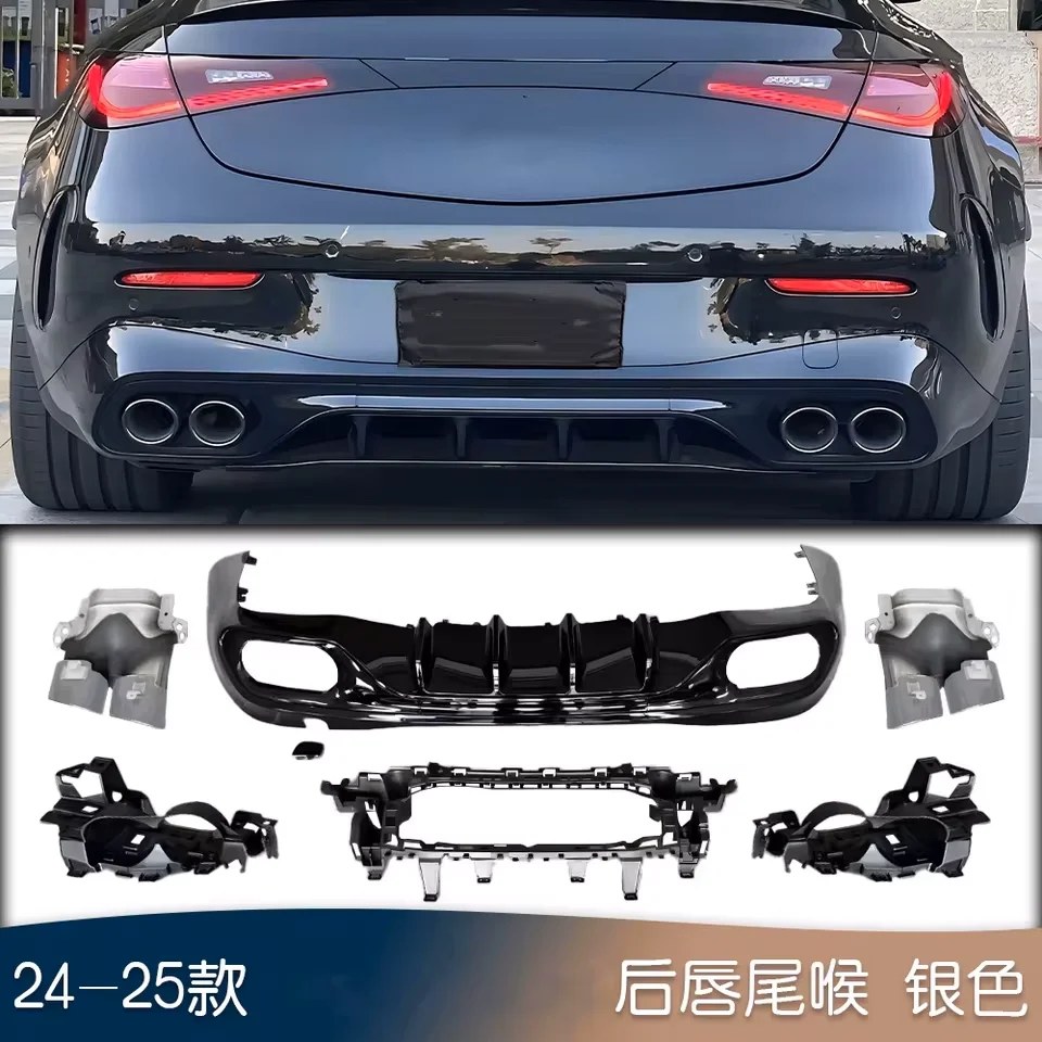 Diffuser met uitlaatpijp voor Mercedes Benz CLE-Klasse CLE260 CLE300 C236 2024-2025 gemodificeerde nieuwe stijl achterlip bodykit