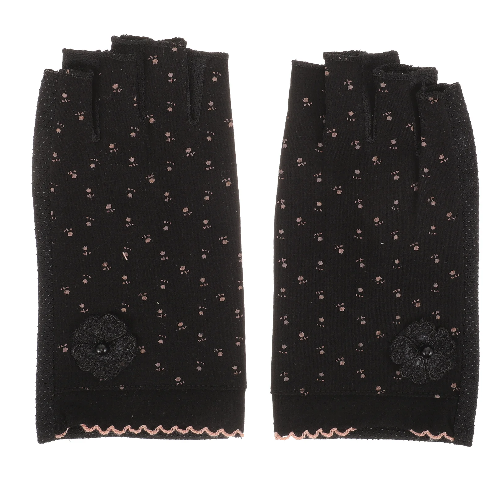 

1Pair Fingerless Sun Gloves Women's Breathable Lightweight Summer Gloves Half Finger Driving Cycling Travel Accessory Nail Care