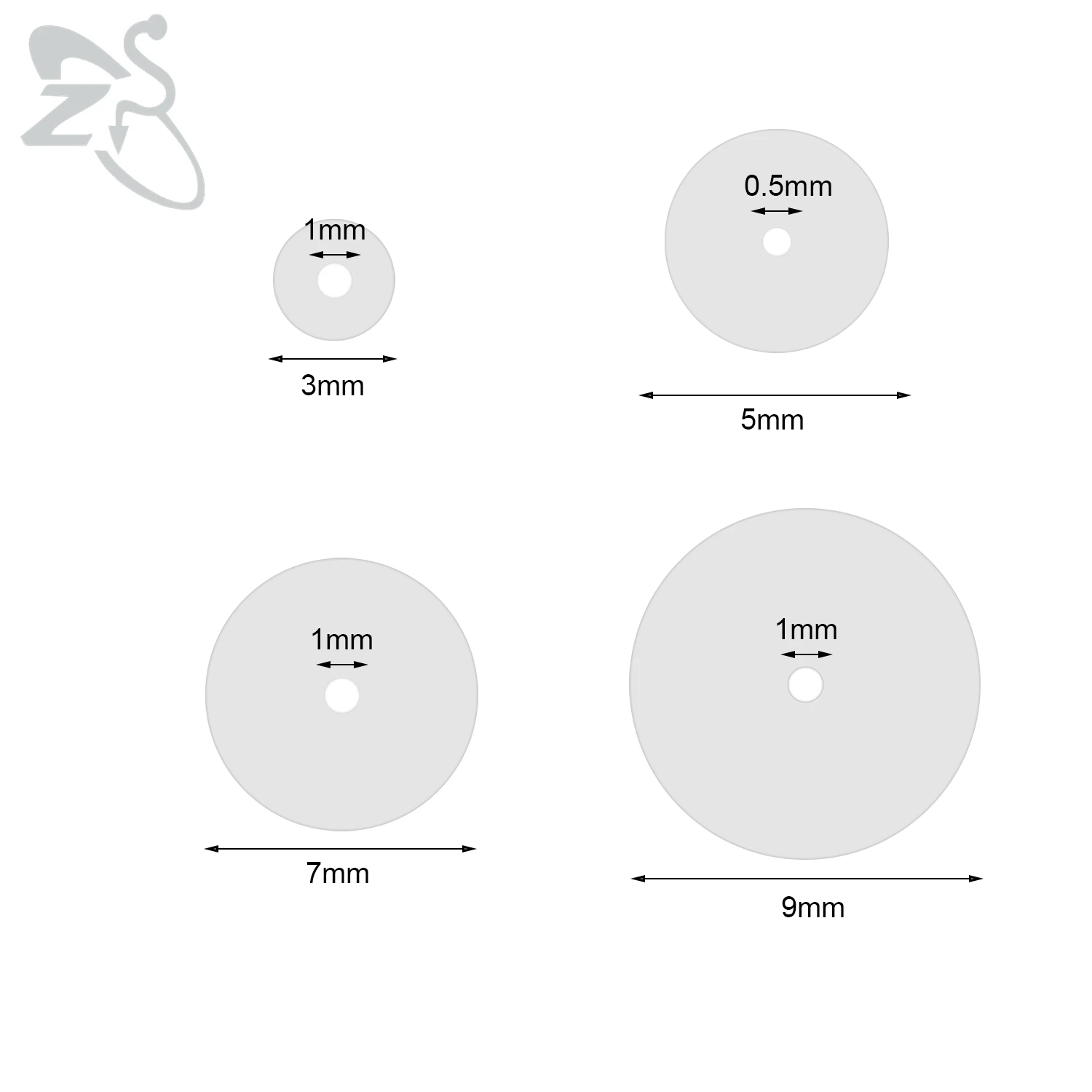 ZS 6-200pcs/lot Silicone Piercing Healing Discs Set Flexible Anti Hyperplasia Flat Clear Medical Grade Silicone Disc 3/5/7/9MM