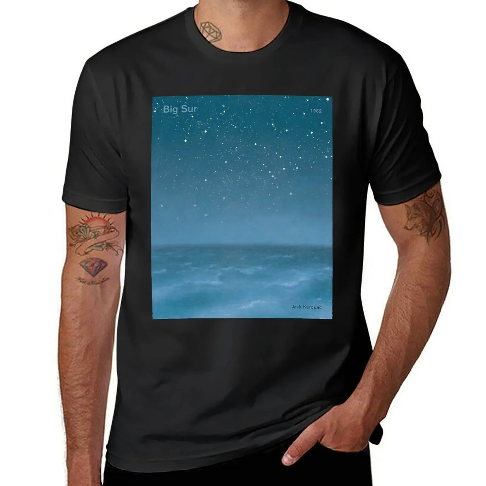 

Big Sur Jack Kerouac Literary Art for Readers and Writers. T-Shirt plus size tops graphics T-shirt men