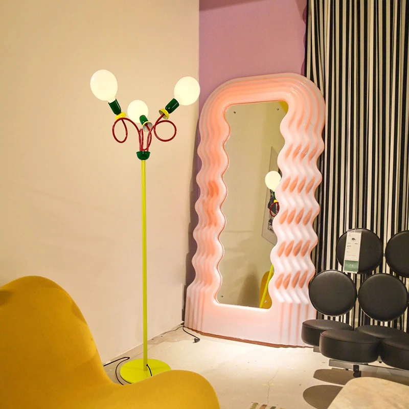 Minimally Colored Artistic Floor Lamp Living Room Children's Room Memphis Warm Atmosphere Decoration Dopamine Lighting Fixtures
