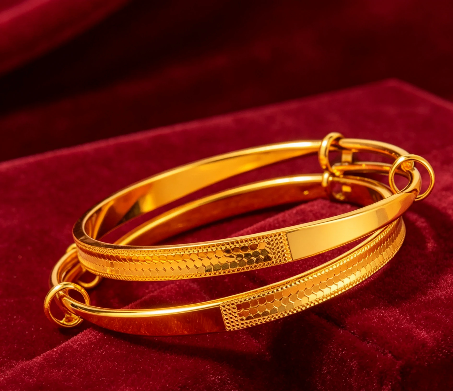 9999 Pure Gold real gold Women's Dragon Scale Bracelet Fish Scale Push-Pull Bracelet birthday gift