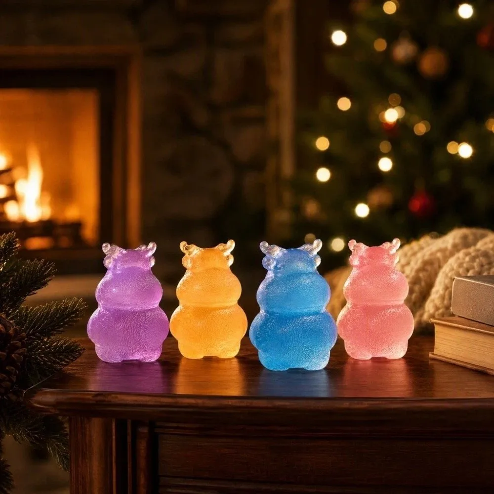 Elk/Santa Claus/Snowman Christmas Squeezed Cube Squeezing Realistic Christmas Pinch Super Soft TPR Stress Ball Home Decoration