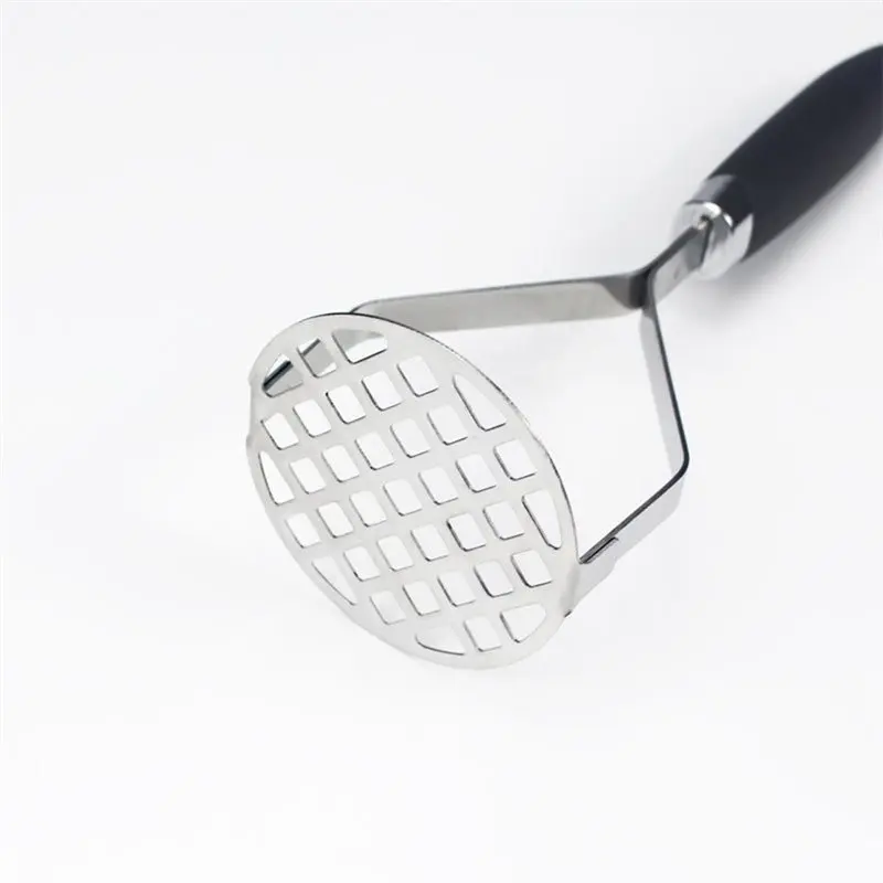 AB43-Potato Masher 2 Pcs Stainless Steel Mashed Potatoes Smasher Set With Silicone Handle For Veggies, Fruits Avocado, Meat