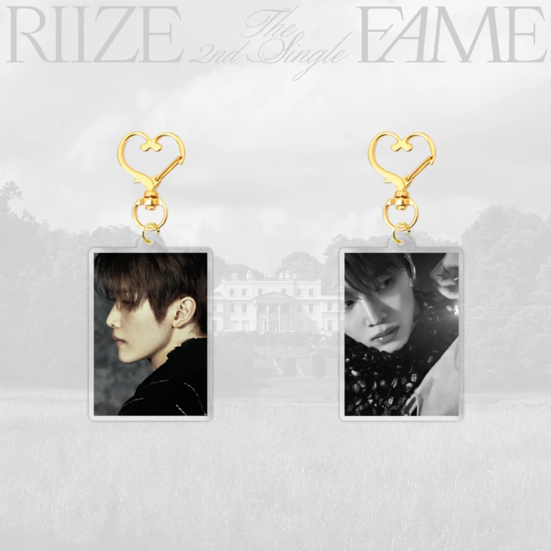 New Fashion RIIZE FAME Album Two Sides Photo Print Acrylic Keychains Shotaro Wonbin Anton Charm Figure Keyring Bag Key Pendant