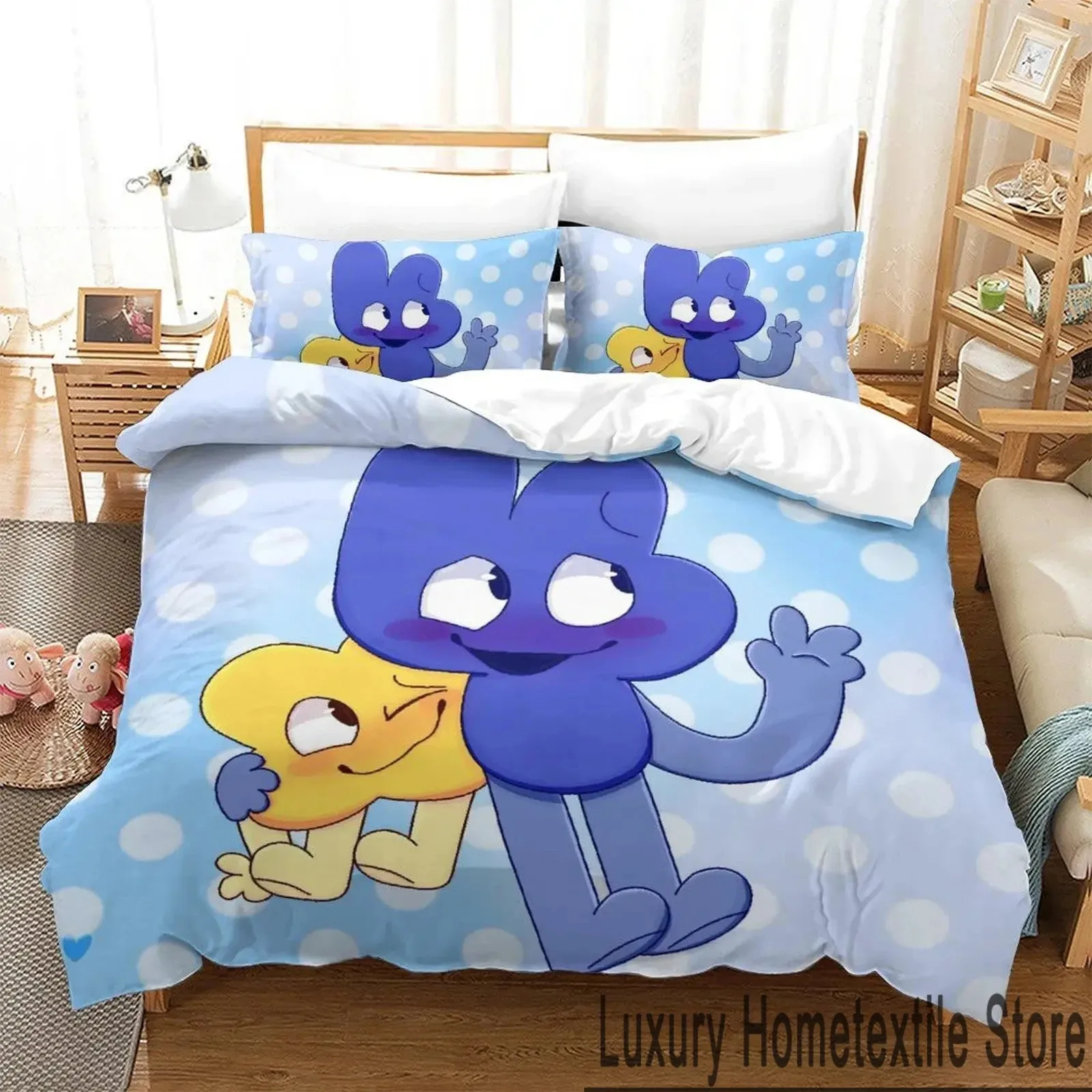 

3D Print Cartoon Jacknjellify Comfortable Duvet Quilt Cover Pillowcase Bedding Set Children Bedroom Decoration Home Textile