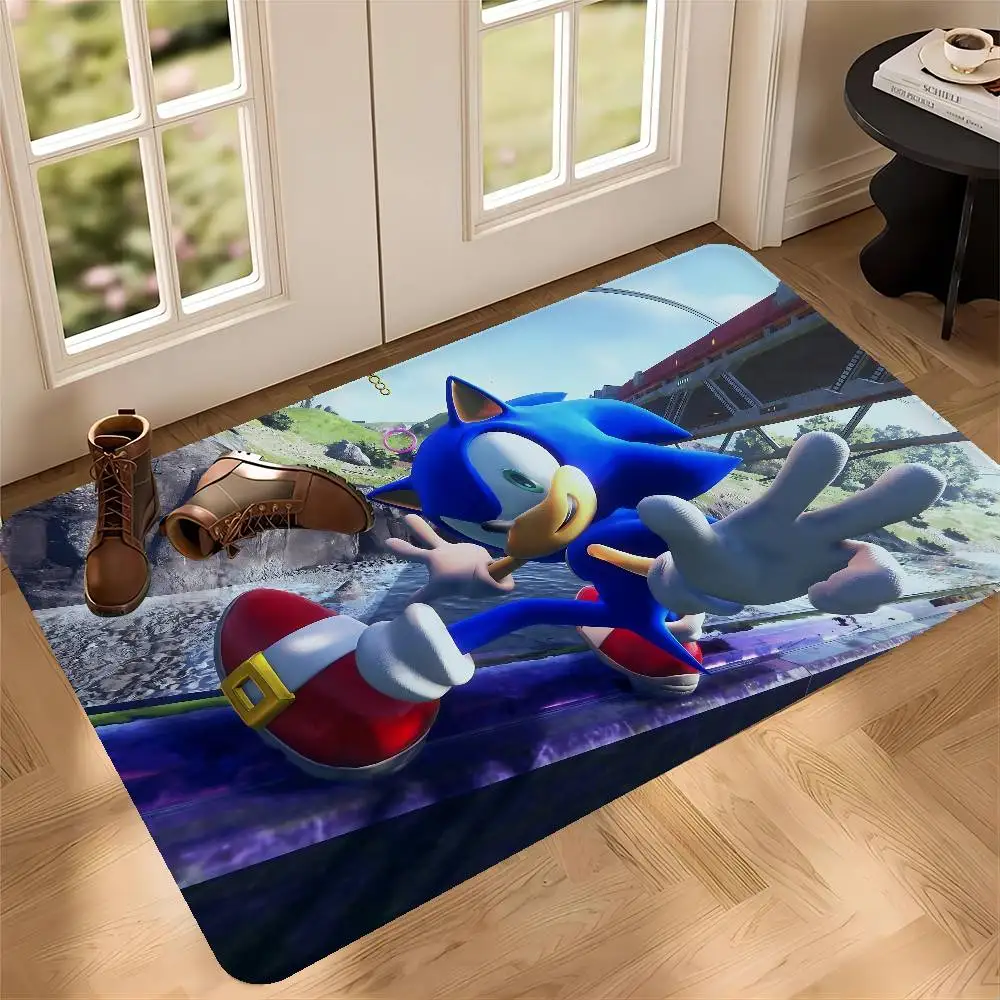 Game S-Sonic Character Movie Entrance Door Mat Nordic Style Bedroom Living Room Doormat Home Balcony Anti-Slip Modern Home Decor