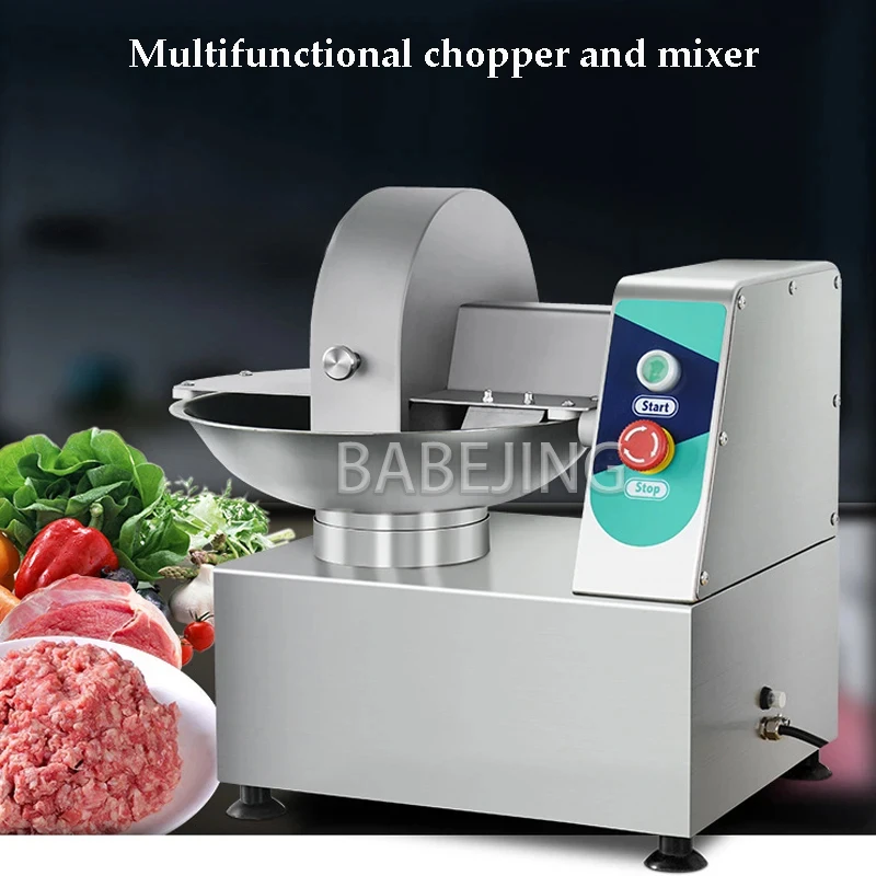 

BABEJING Stainless Steel Food Chopper Commercial Vegetable Fruit Cutter Fresh Meat Grinder for Kitchen Use
