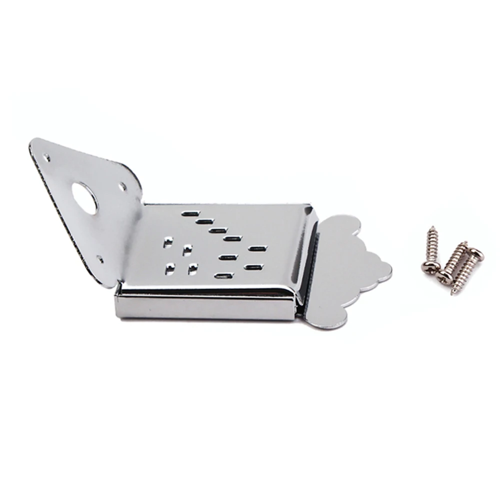 

Metal Triangle Tailpiece Black For Guitar Parts Upgrade Tone Sustain Durable Removable Coverplate Easy String Change Fast