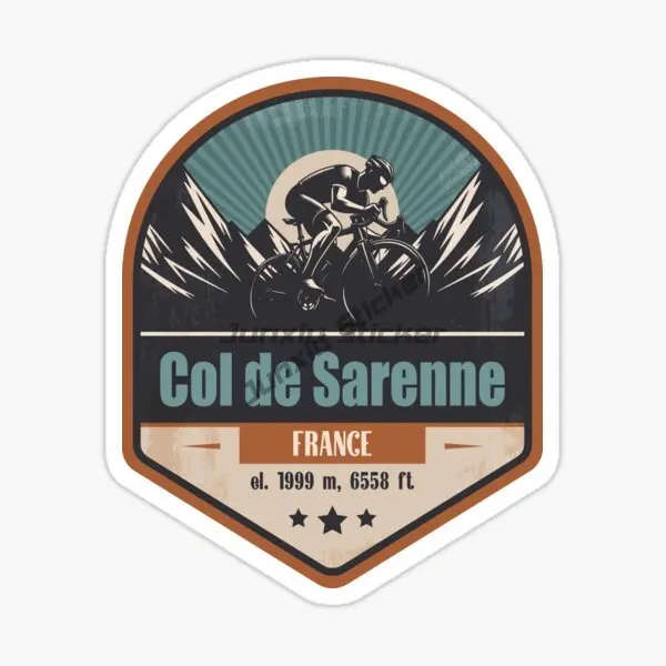 

Col De Sarenne французские Альпы Горный пропуск живописная наклейка на автомобиль виниловая самоклеящаяся декоративная наклейка