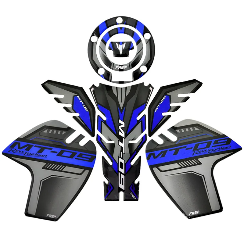 Motorcycle Fuel Tank Sticker NEW For YAMAHA MT-09 mt09 2014 2015 2016 2017 2018 2019 2020 2021 Fuel Tank 5D Perspective Sticke
