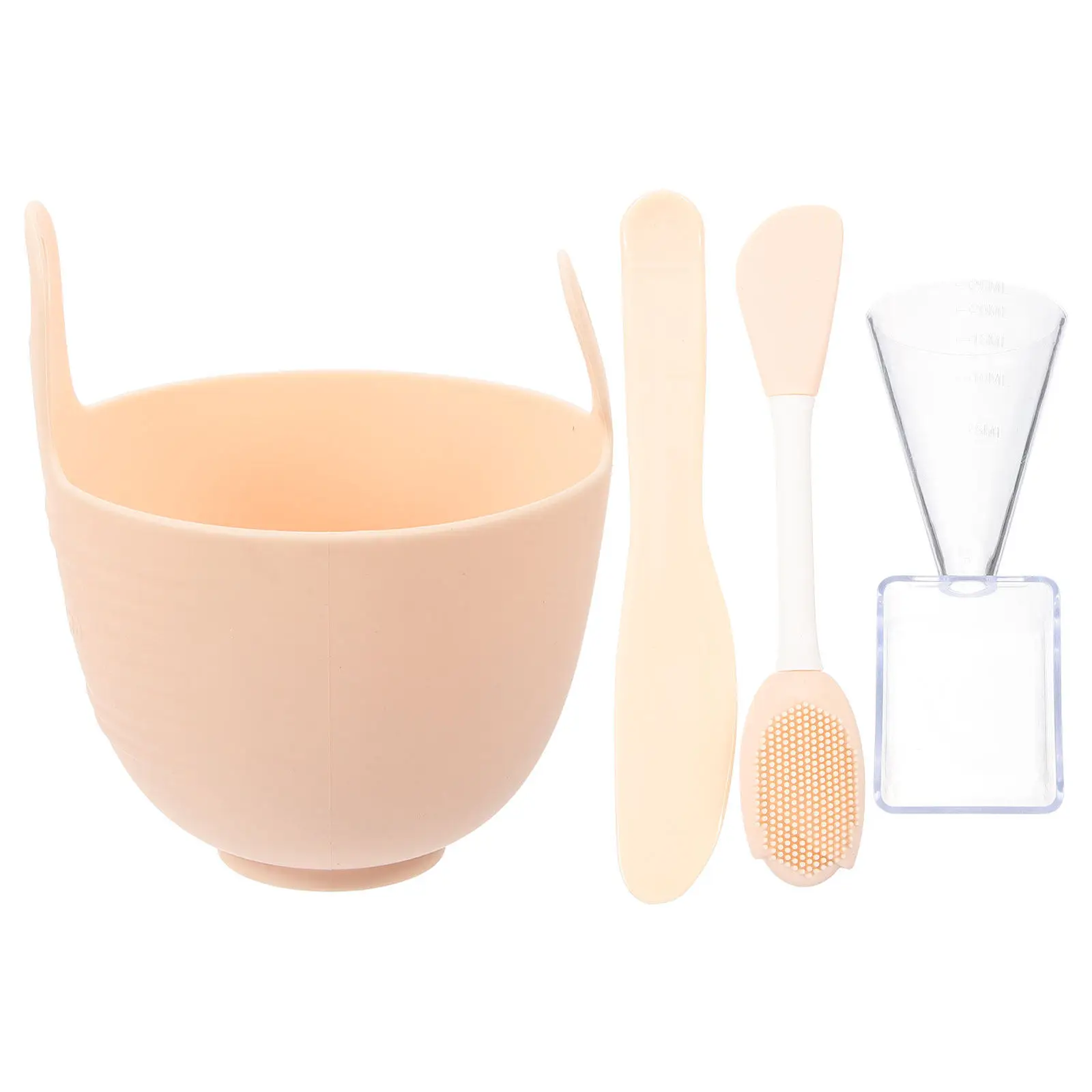 1Set Silicone Facial Mask Mixing Bowl Set Non-Slip DIY Skincare Tool for Essential Oils Lotions Homemade Face Masks Beauty Salon