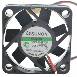 2 Pcs New For Sunon KDE0504PFV2 Maglev Vapo DC 5V Fan 4CM 4010 40x40x10MM 0.7W Cooling Fans CPU