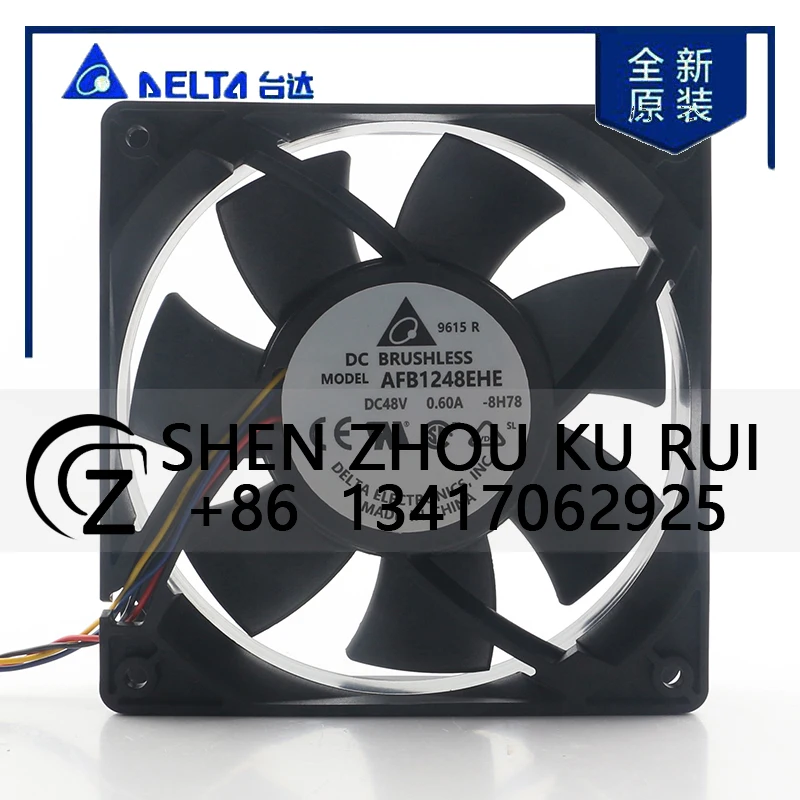 

Delta 12V 24V DC48V 0.60A AC EC 12038 120x120x38MM 12CM Four-wire temperature control device PWM ball AFB1248EHE-8H78 coolingfan
