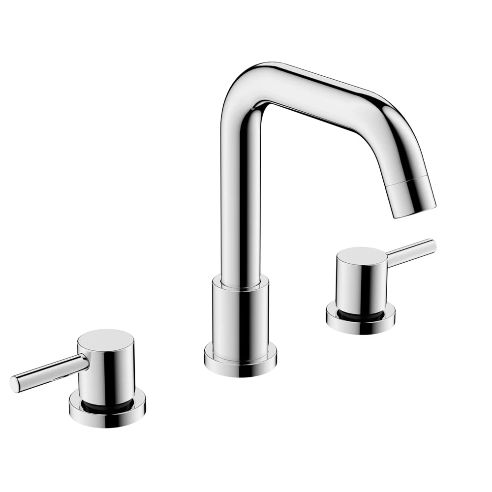 Two Handles Widespread 8 inch Bathroom Faucet,Split Lavatory Sink Faucet,Pop Up Drain,cUPC Supply Line,360°Swivel Spout