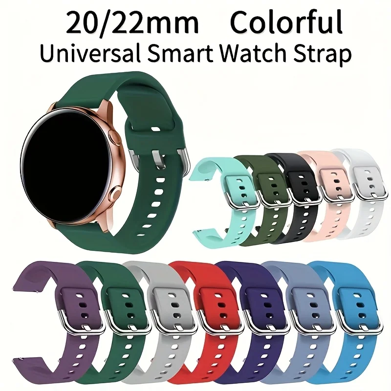 20mm/22mm Silicone band For Amazfit GTS 4/3/2e/GTS2 Mini/GTR 42mm/47mm/GTR 4/3 Pro/2/2e Sport Bracelet Amazfit bip watch strap
