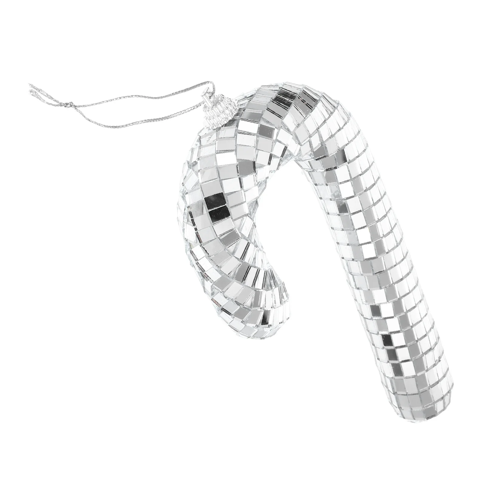 

Exquisite Craftsmanship Christmas Mirror Cane Hanging Decoration Xmas Tree Pendants Bright Surface Disco Cane Hanging Ornament