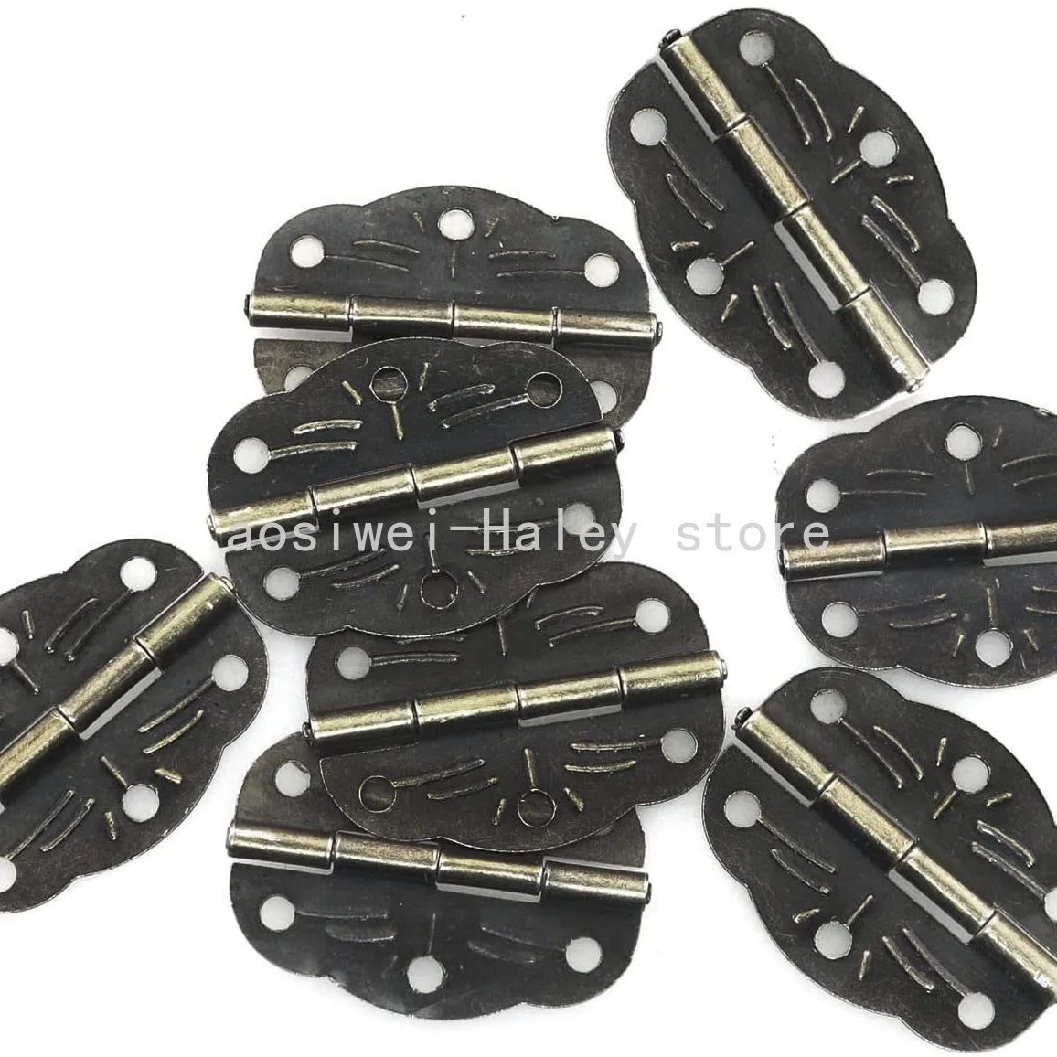 20pcs 30x22mm Antique Furniture Decorative Hinges For Wooden Gift Jewelry Box Decor Hinge Fittings Furniture Hardware with Screw