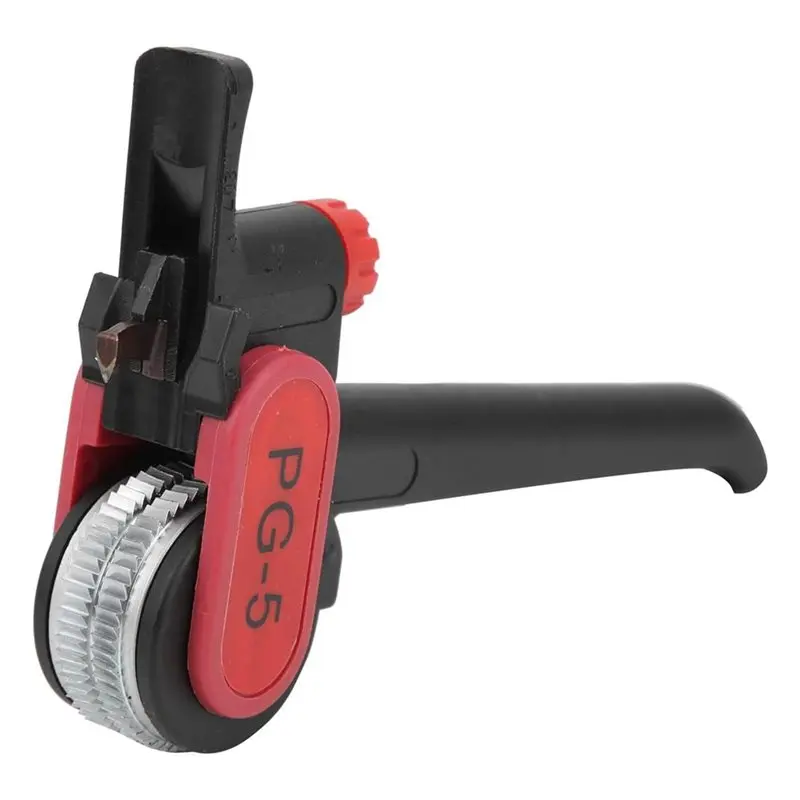 ABVJ-Double Sided Blades Manual Cable Stripper Cutter, Cutting Depth Adjustable Round Cable Stripper, Longitudinal Slitter