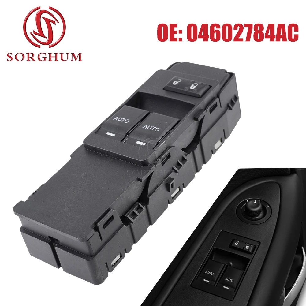 SORGHUM 04602784AC Front Driver Power Master Window Switch Button for Dodge Challenger 2008 2009 2010 2011 2012 2013 2014