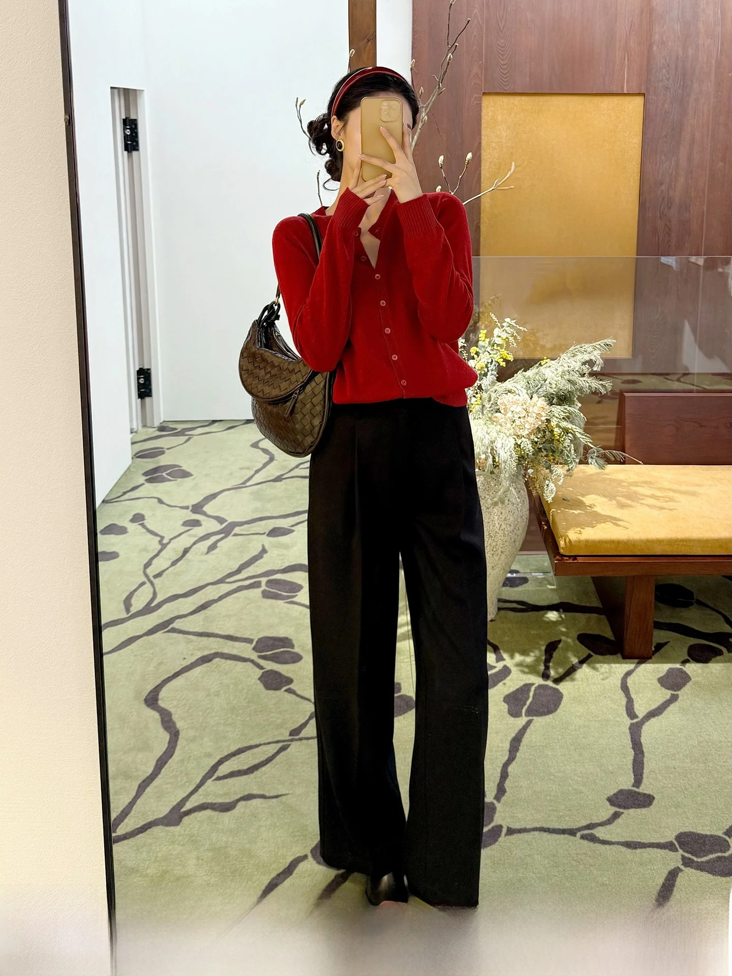 

Bla High Waist Loose Wide Leg Casual Pants for Women Winter Commute Sle TAIYANG OFFICE Comfortable Straight Cut Trousers