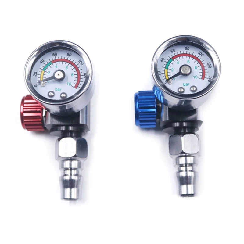 Air Pressure Regulator 1/4” Spray Paint Guns Pressure Regulator Pressure Easy to Install and Maintain Pneumatic Tools KXRE