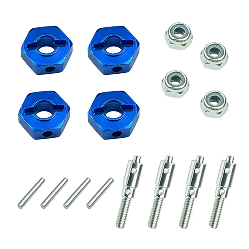 Adaptador hexagonal de cubo de rueda, combinador de Metal de 5Mm a 12Mm para LDRC LD-P06 LD P06 Unimog 1/12, piezas de actualización de coche de camión RC