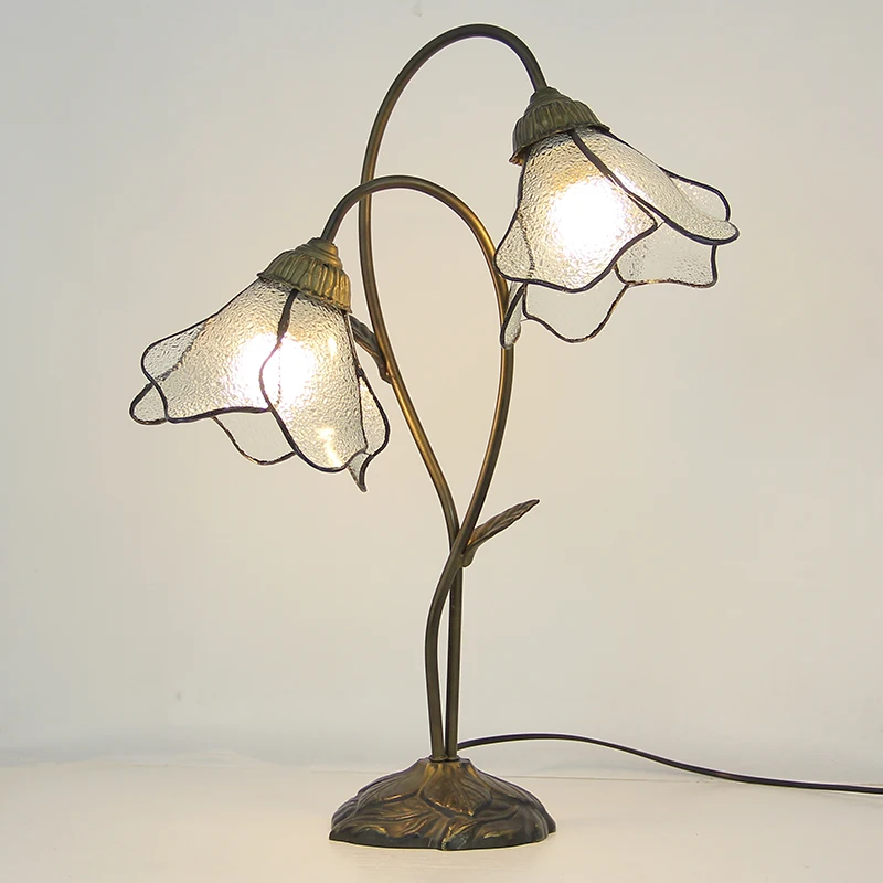 Tiffany Stained Glass Table Lamps for Living Room Bedroom Flower Desk Lamp Mediterranean Vintage Stand Light Fixtures Home Decor image 4