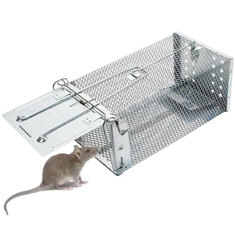 Rat Trap Steel No Kill Live Catch With Air Holes Mice Trap Effective Sanitary Safe Mouse Cage Hamsters Chipmunks Live Rodent