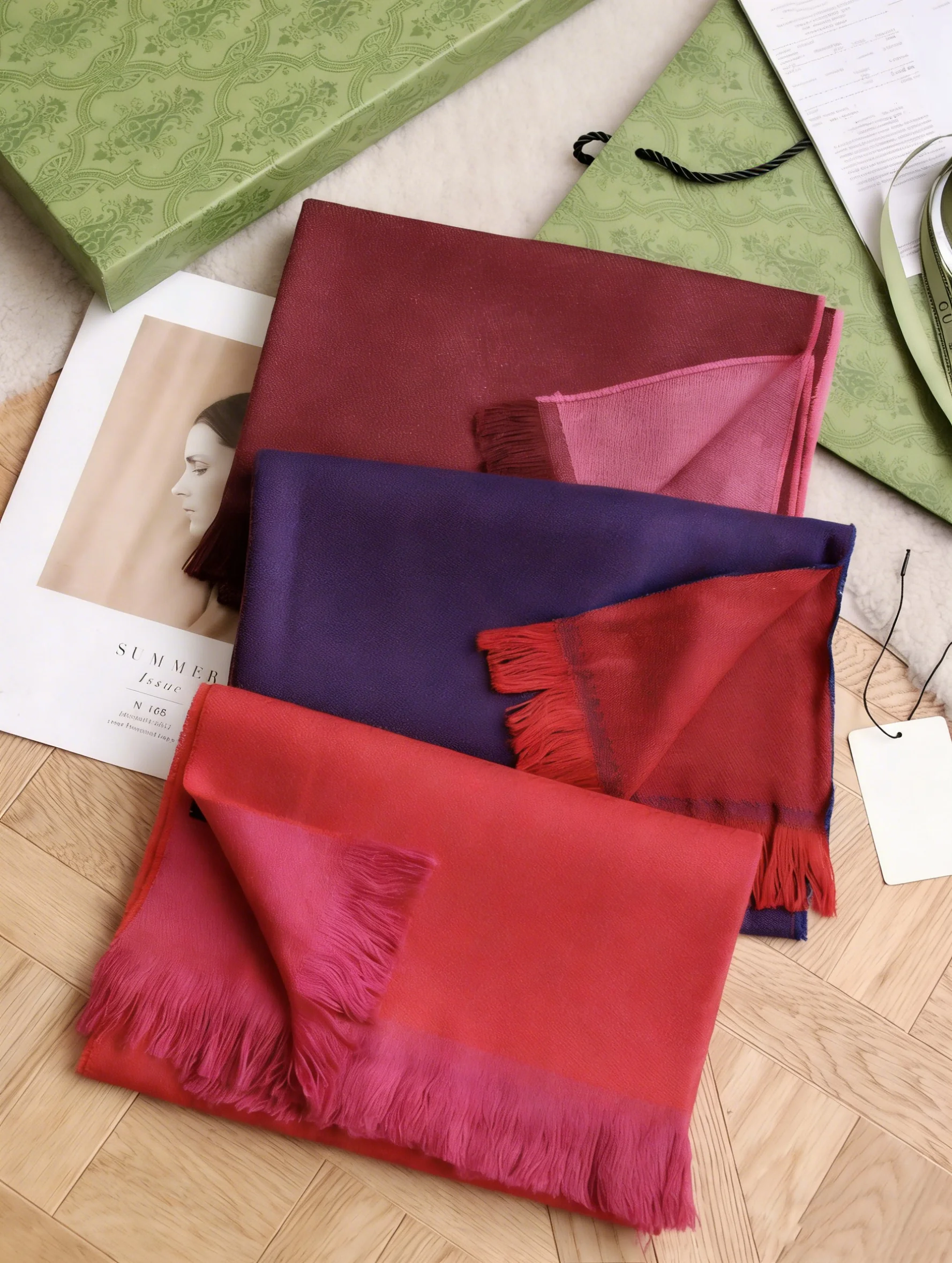 

Модная и теплая шелковая шаль, вязаная вручную с бахромой из кашемира и шерсти, высококачественный женский шарф для осени и зимы.