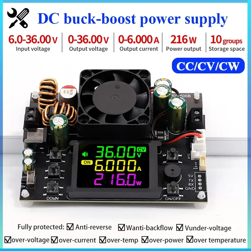 XY3606B216W DC Buck Boost Converter CNC Adjustable Regulated Laboratory Power Supply Constant Voltage Current Solar ChargeModule