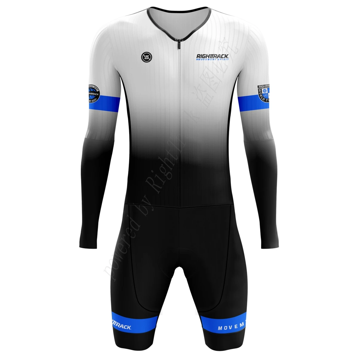 

Hot RIGHTTRACK Men Triathlon Clothes Bike Professional Cycling Skinsuits Swim and run Sets Jumpsuit Long sleeves Kits