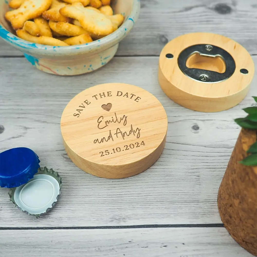 

Custom Save The Date Magnet Bottle Opener Wedding Guests Favours Wedding Announcement Gift Groomsman Bride To Be Bachelor Party