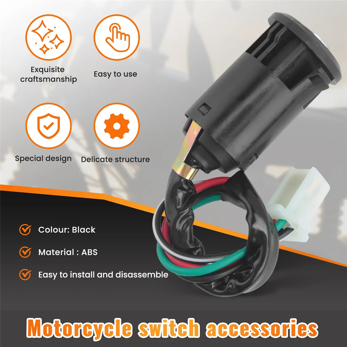 ABZV-4 Wire Ignition Switch Key for 50Cc 110Cc 125Cc 250Cc Quad Dirt Bike ATV