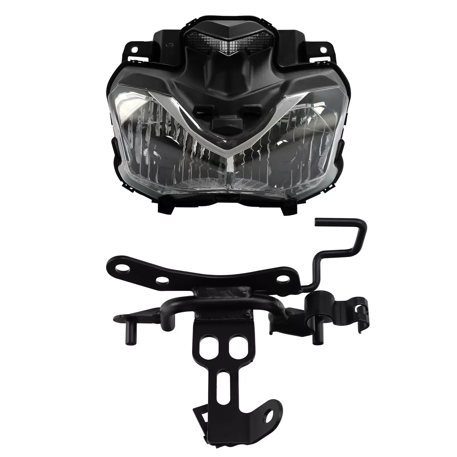 Motorcycle Front Headlight Lamp Assembly Clear Lens For Kawasaki Z900 Z 900 2017-2019