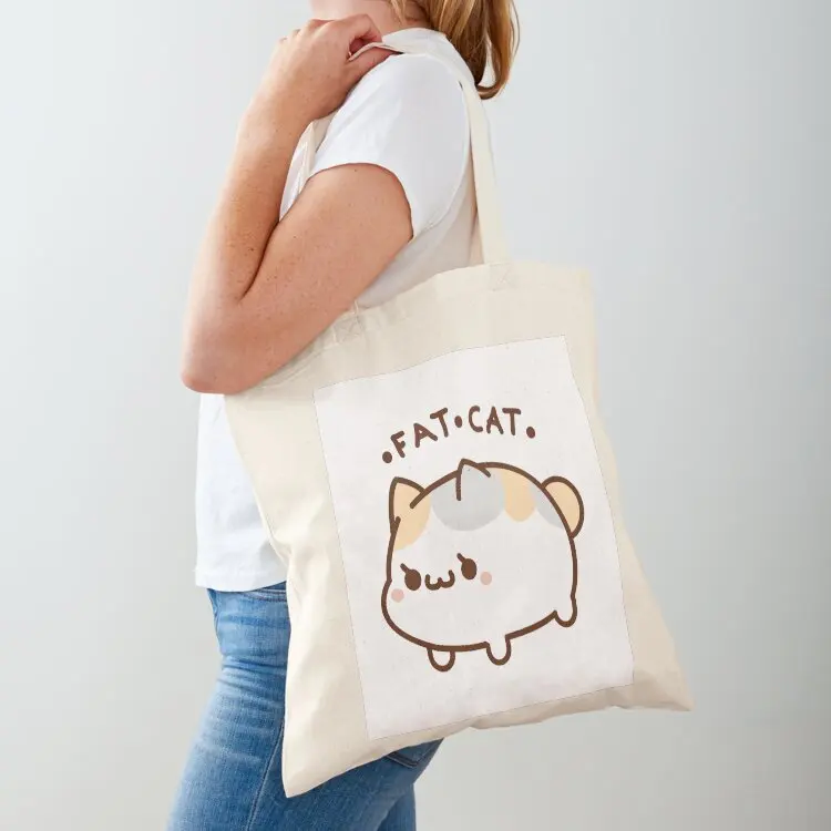 

Fat Cat Tote Bag bag for beach personalized tote bag Cloth bags tote university