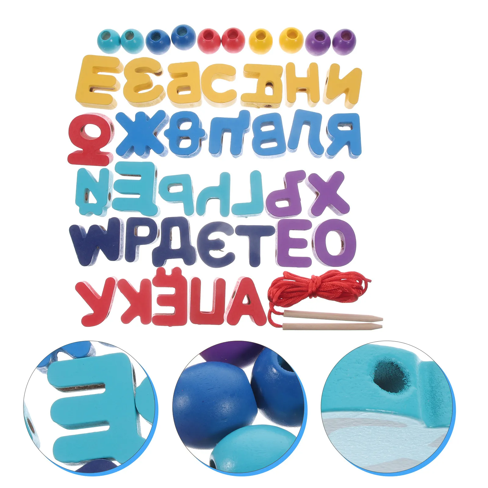 

Набор деревянных игрушек для раннего развития: Русский алфавит для малышей, развитие мелкой моторики и когнитивных навыков, деревянные пазлы