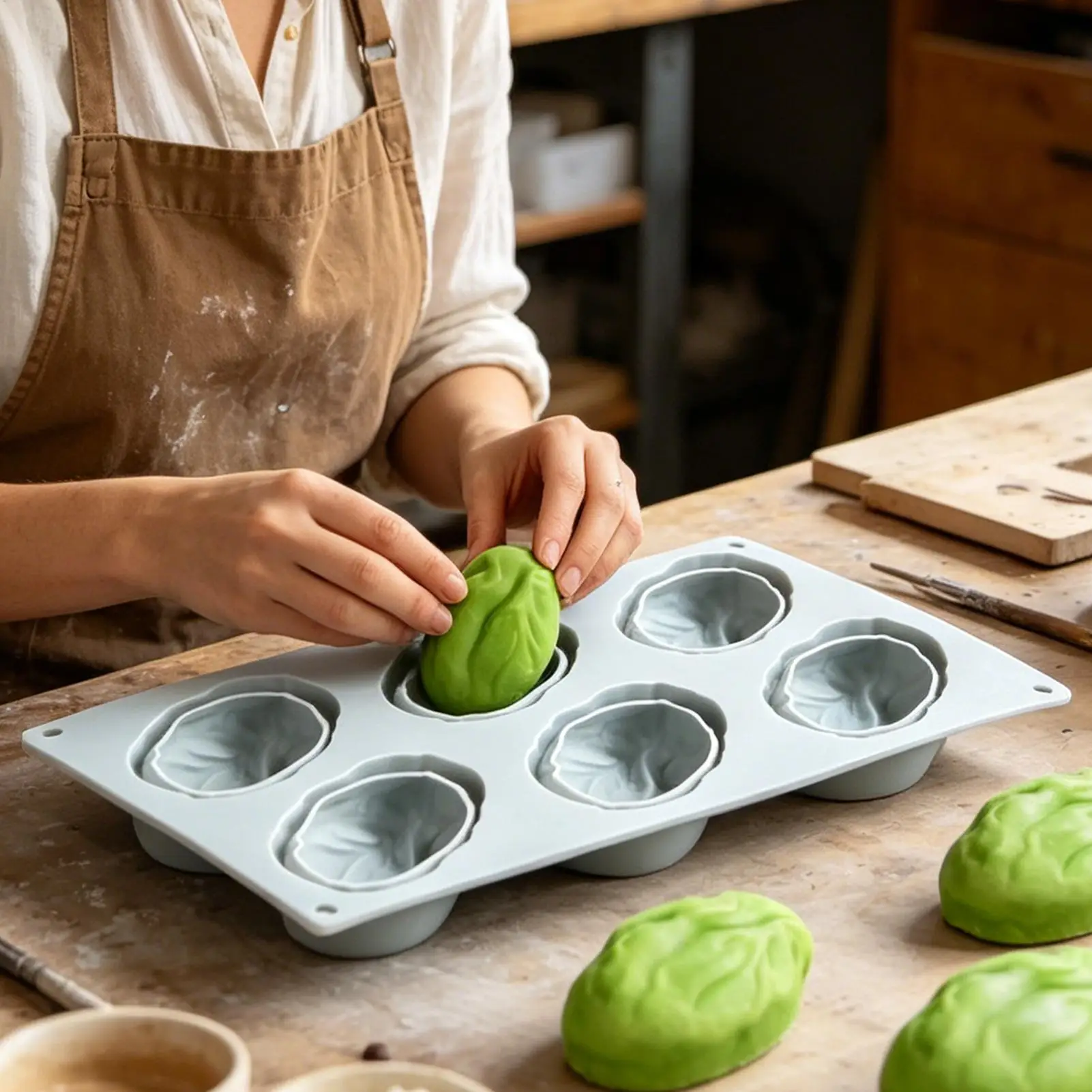 

6 Cavity Easy Release Nonstick Silicone Baking Molds Shapes for Cake Muffin Cookie Dessert DIY Crafts Home Kitchen Wedding