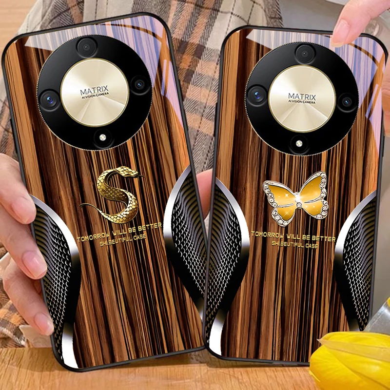 Чехол для телефона Honor Magic 6 50 70 90 Lite X7b 200 Pro Nova 10 Nova 5T X6 P30 Pura 70 Ultra из закаленного стекла