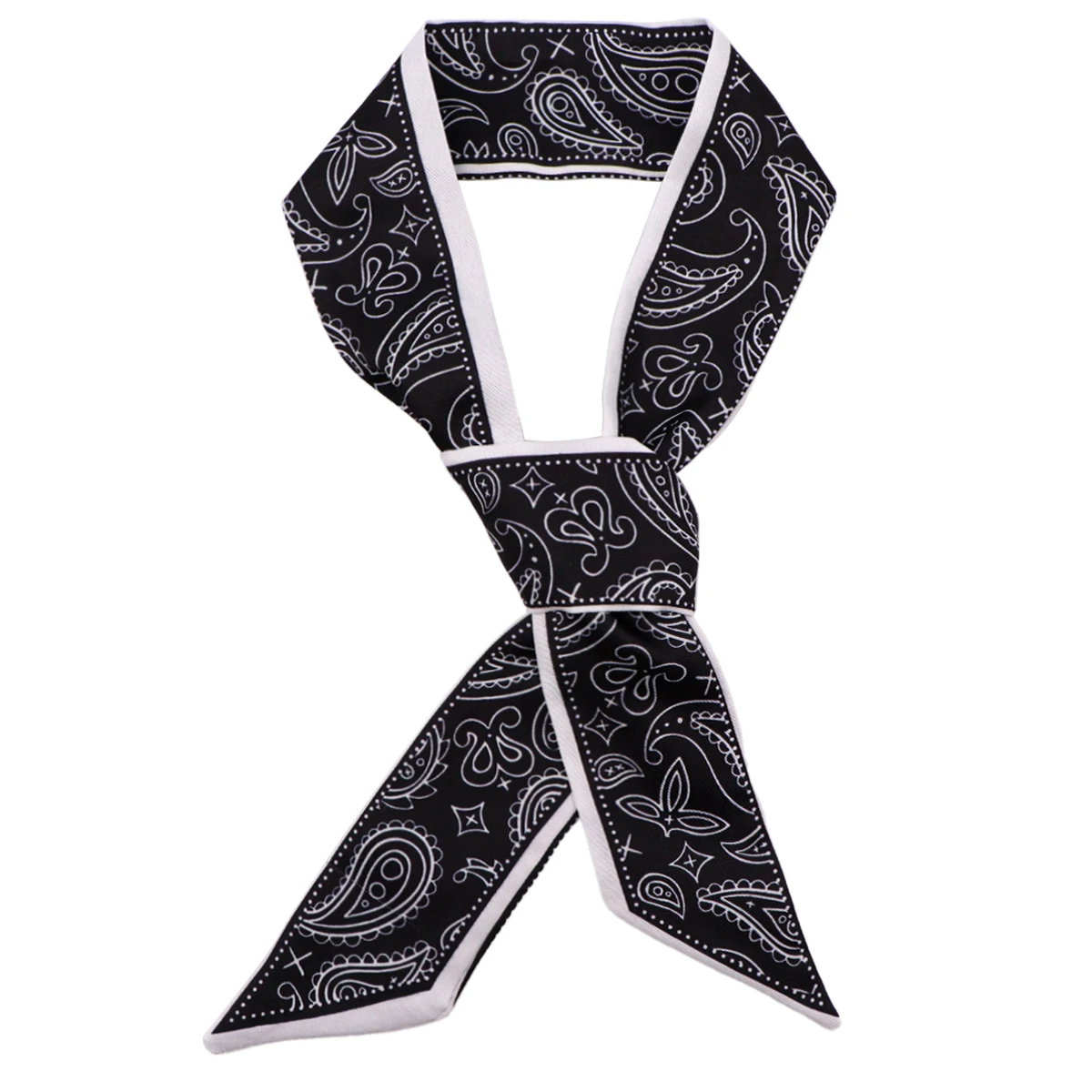 Skinny Scarf Hair Small Simple Style Handle Ribbon New Fashion Printing Hairband Headscarf Van Gogh Scarves Bags for Women