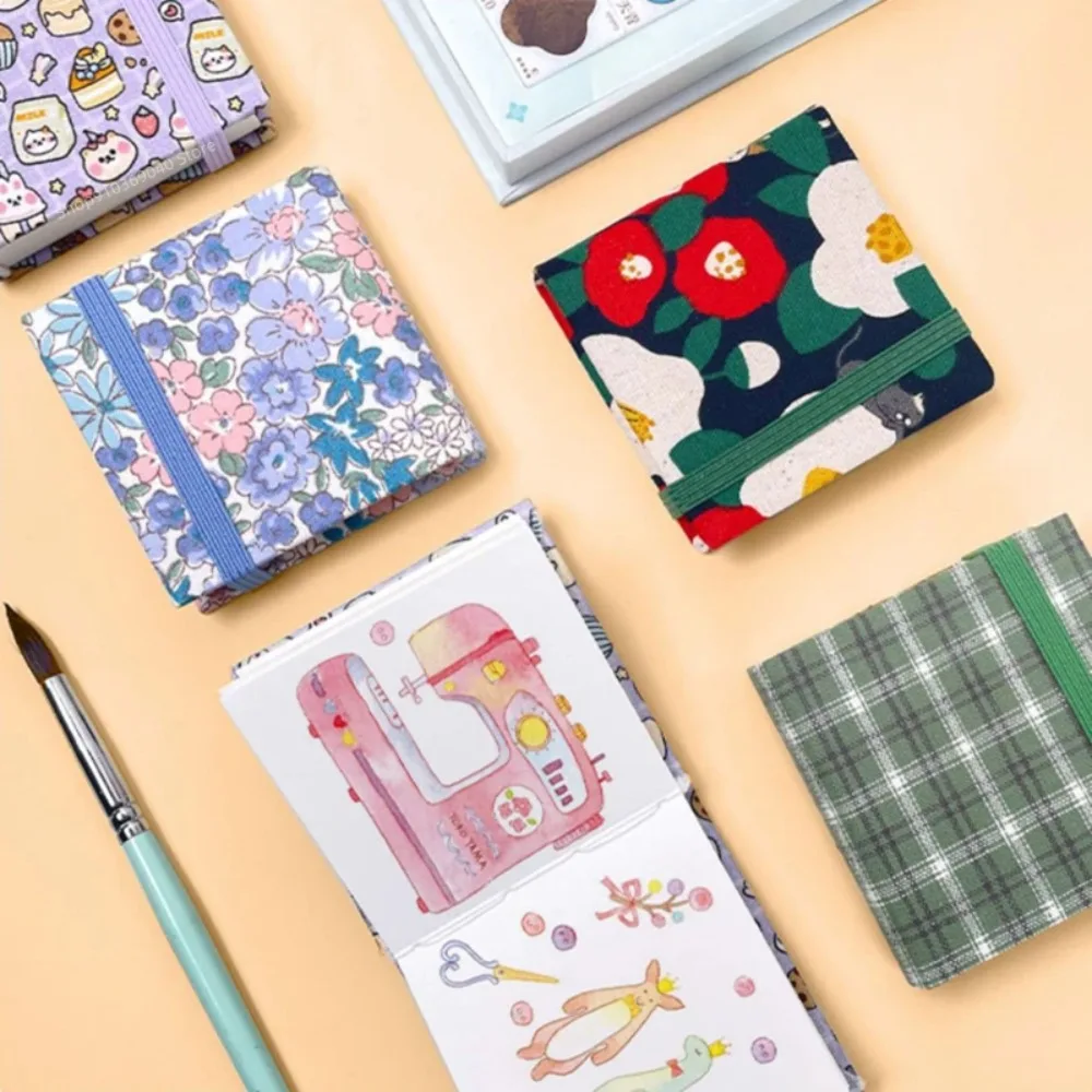 كتاب ألوان مائية صغير محمول للطلاب ، لوازم فنية ، لب الخشب ، كتاب مصور من القماش ، حبوب دقيقة ، كراسة رسم للسفر ، جي