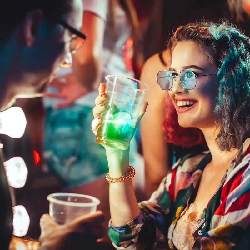 Lampe à glaçons lumineuse LED, 12-60 pièces, lumière d'ambiance 3D réutilisable, lampe promotionnelle écologique pour fête, Bar, mariage, décor KTV