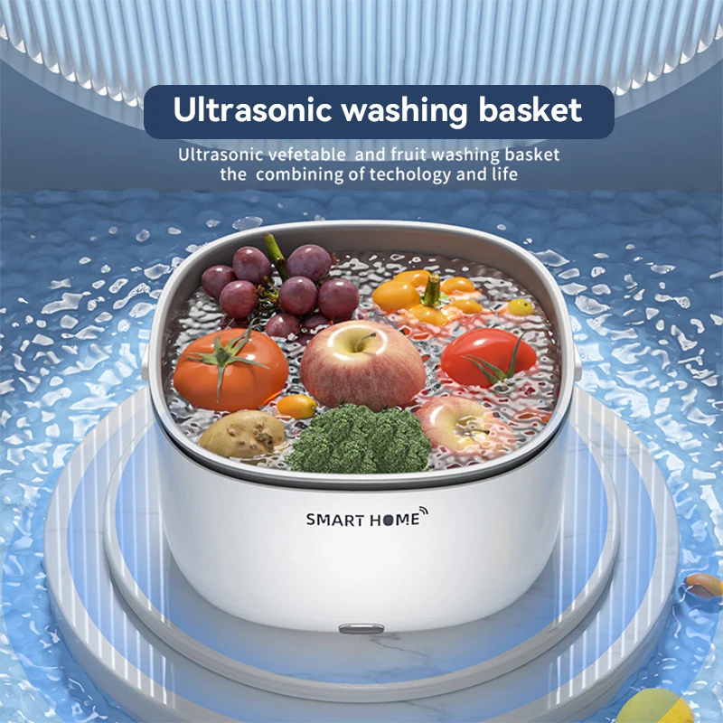 Ultrasonic washing vegetable drain basket household fruit and vegetable electric multi-functional washing machine large capacity