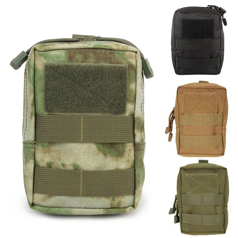 Tactical Molle Pouch Waist Fanny Pack Mobile Phone Pouch Multi-Purpose Utility Tool Pouch Carabiner Hunting Accessories