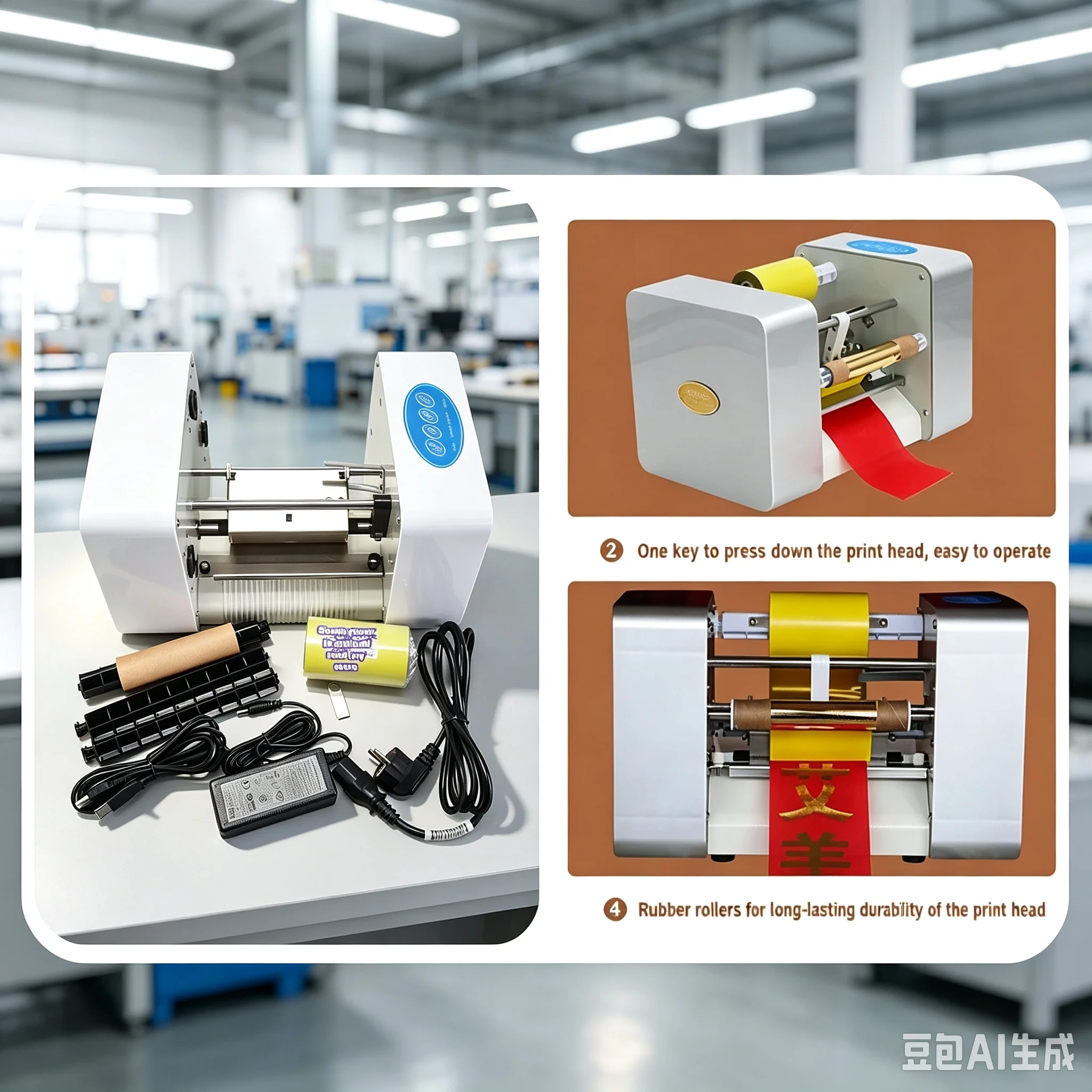 Ribbon Streamer Bronzing Printing LY‑200 Digital Cold Foil Stamping Printer 1‑104mm Adjustable Print Foil Press Machine 220V